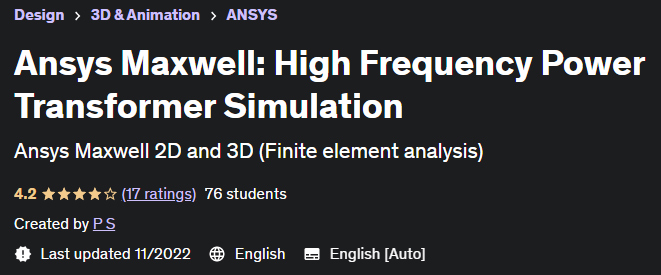 Ansys Maxwell: High Frequency Power Transformer Simulation