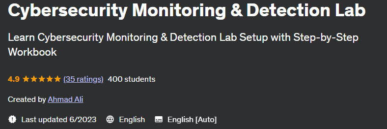 Cybersecurity Monitoring & Detection Lab