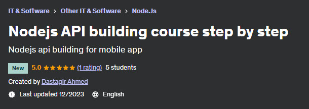 Nodejs API building course step by step