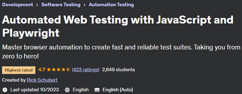 Automated Web Testing with JavaScript and Playwright