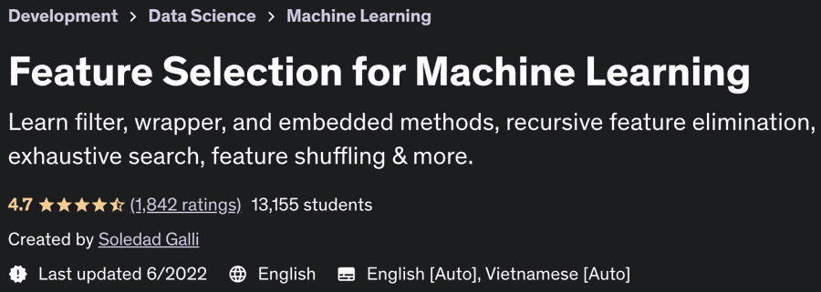 Feature Selection for Machine Learning