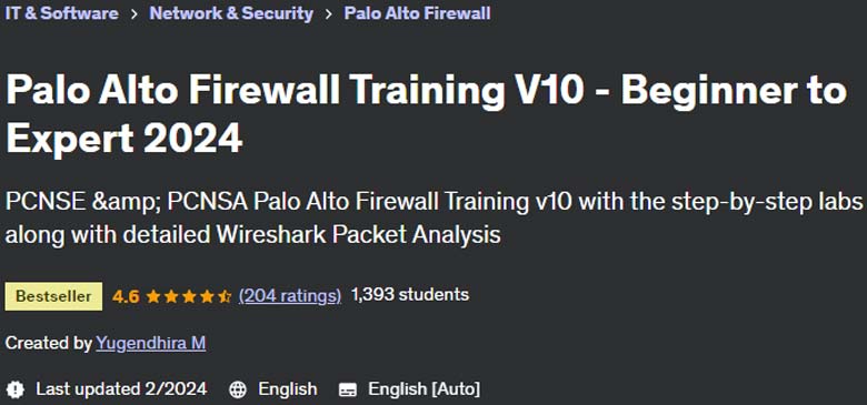 Palo Alto Firewall Training V10 - Beginner to Expert 2024