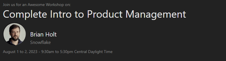 Complete Intro to Product Management