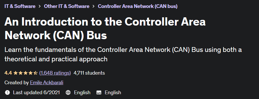 An Introduction to the Controller Area Network