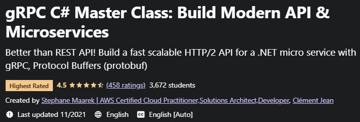 gRPC C# Master Class: Build Modern API & Microservices