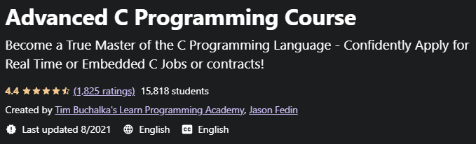 Advanced C Programming Course