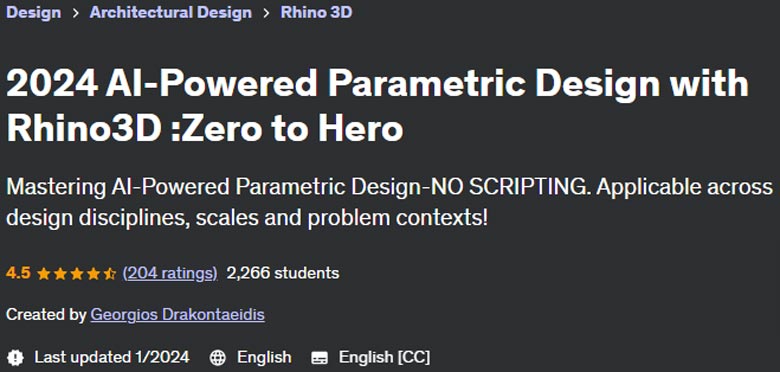 2024 AI-Powered Parametric Design with Rhino3D: Zero to Hero