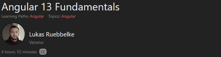 Angular 13 Fundamentals
