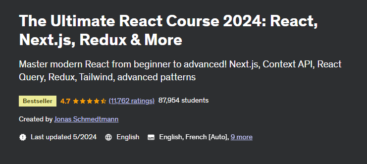 The Ultimate React Course 2024_ React, Next.js, Redux & More