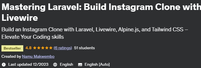 Mastering Laravel_ Build Instagram Clone with Livewire