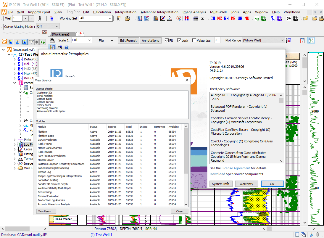 Interactive Petrophysics IP screenshot