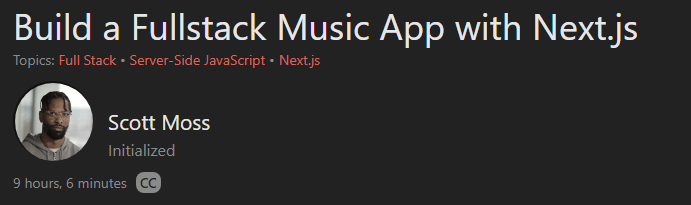 Build a Fullstack Music App with Next.js