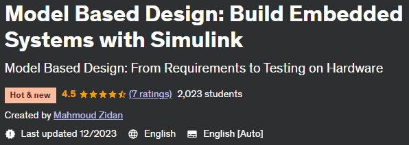 Model Based Design: Build Embedded Systems with Simulink