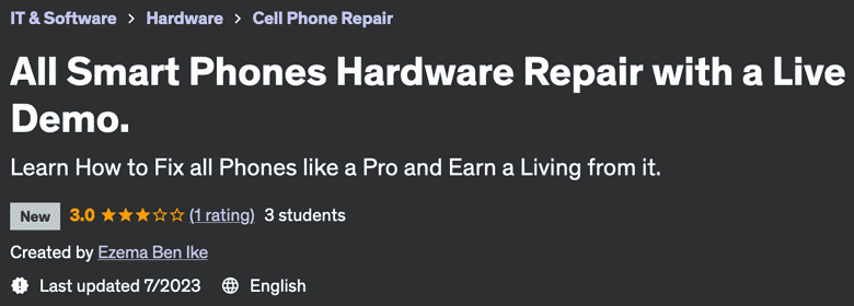 All Smart Phones Hardware Repair with a Live Demo.