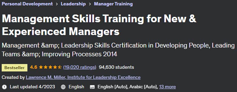 Management Skills Training for New & Experienced Managers