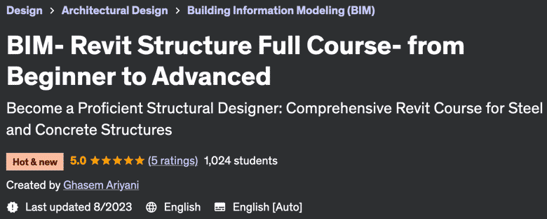 BIM- Revit Structure Full Course- from Beginner to Advanced