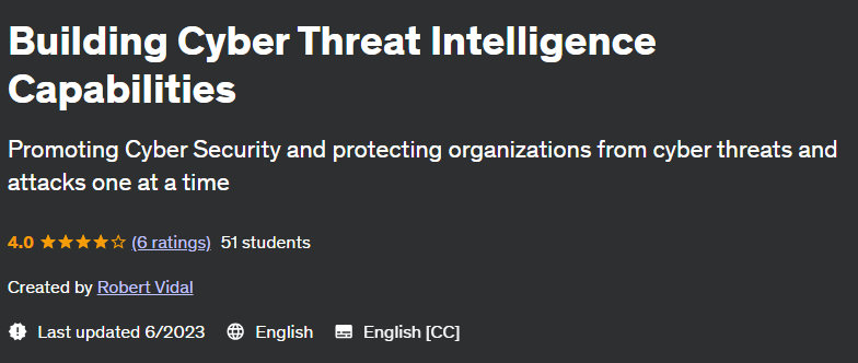 Building Cyber ​​Threat Intelligence Capabilities