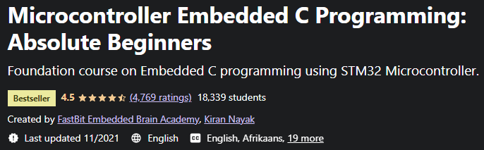 Microcontroller Embedded C Programming: absolute beginners