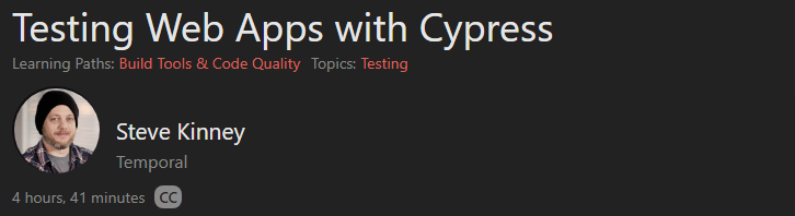 Testing Web Apps with Cypress