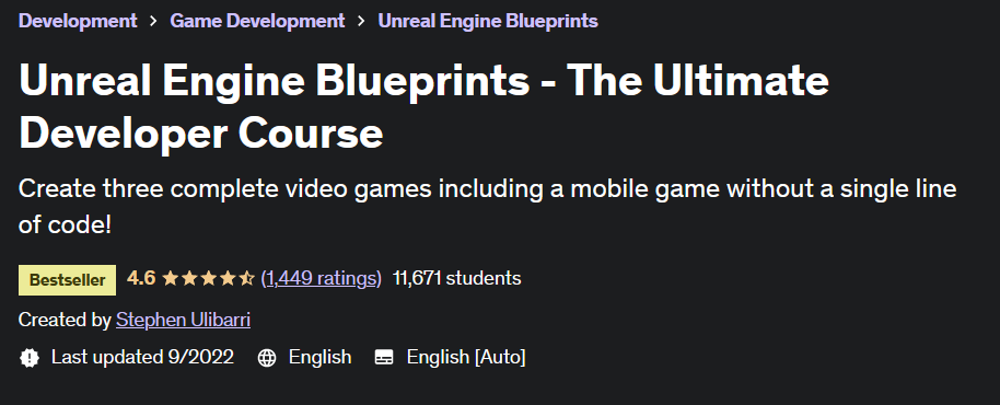 Unreal Engine Blueprints - The Ultimate Developer Course