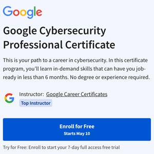 Google Cybersecurity Professional Certificate