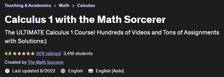 Calculus 1 with the Math Sorcerer