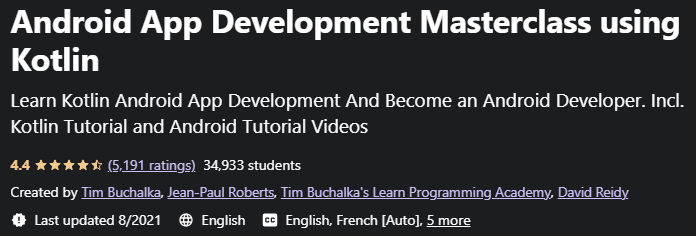Android App Development Masterclass using Kotlin