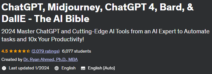 ChatGPT, Midjourney, ChatGPT 4, Bard, & DallE - The AI ​​Bible