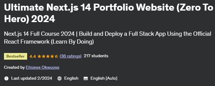 Ultimate Next.js 14 Portfolio Website (Zero To Hero) 2024