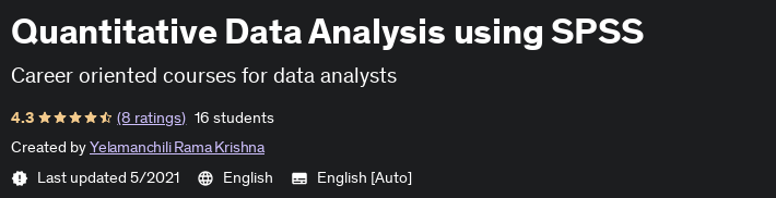 Quantitative Data Analysis using SPSS