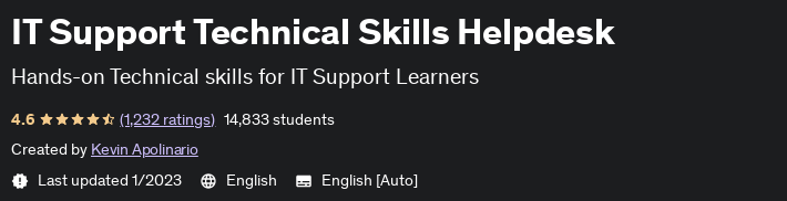 IT Support Technical Skills Helpdesk