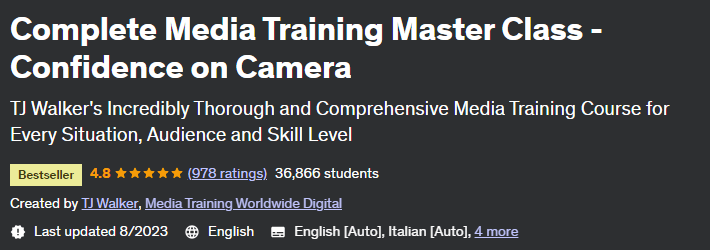 Complete Media Training Master Class - Confidence on Camera