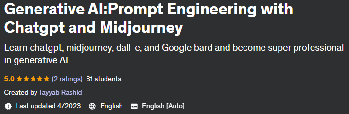 Generative AI: Prompt Engineering with Chatgpt and Midjourney