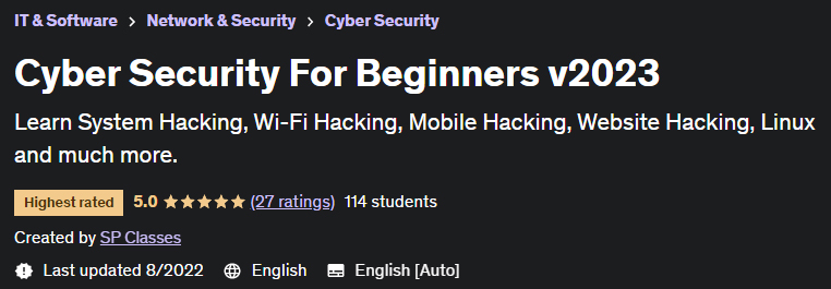 Cyber ​​Security For Beginners v2023