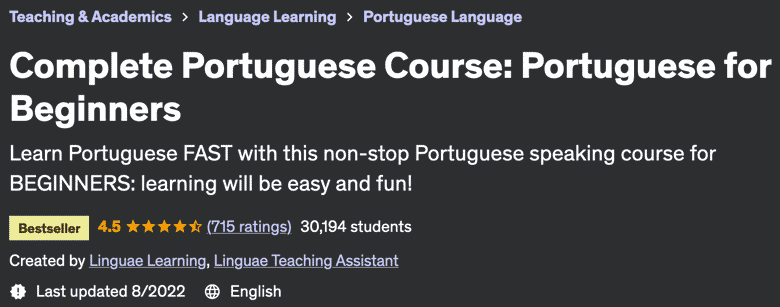 Complete Portuguese Course: Portuguese for Beginners