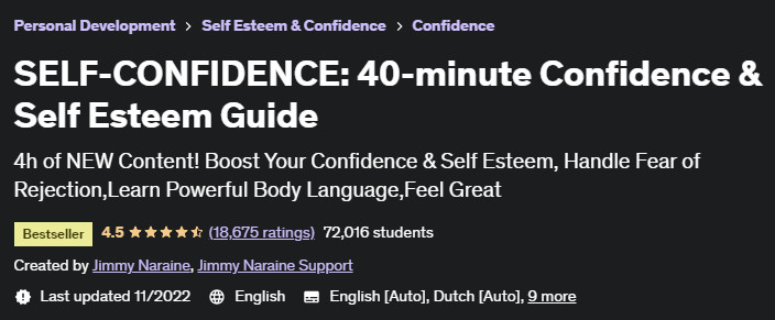 SELF-CONFIDENCE: 40-minute Confidence & Self Esteem Guide