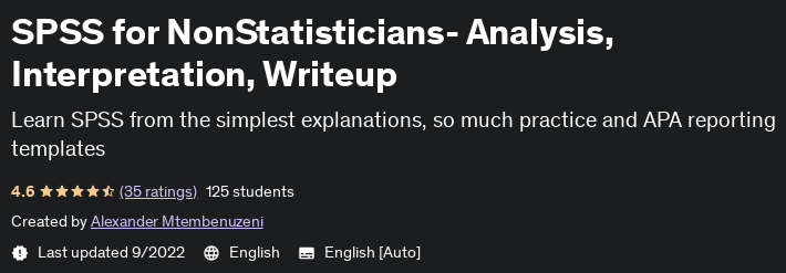 SPSS for Nonstatisticians - Analysis, Interpretation, Writeup