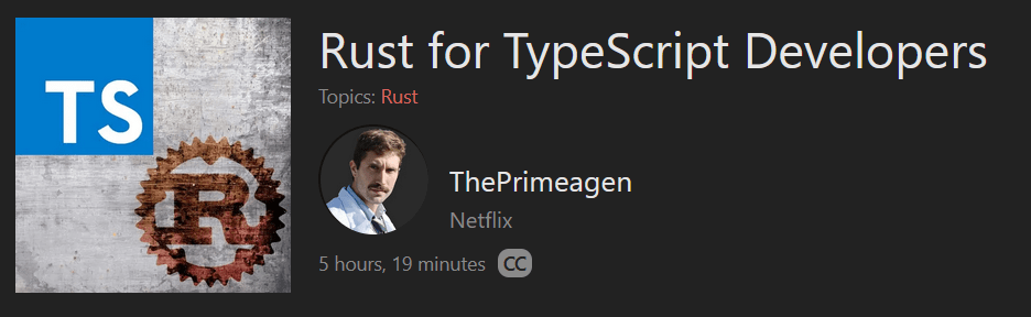 Rust for TypeScript Developers