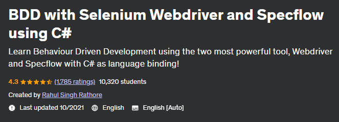 BDD with Selenium Webdriver and Specflow using C#