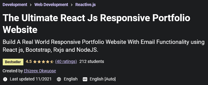 The Ultimate React Js Responsive Portfolio Website