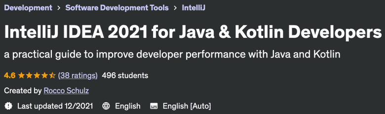 IntelliJ IDEA 2021 for Java & Kotlin Developers