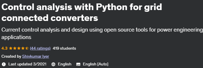 Control analysis with Python for grid connected converters