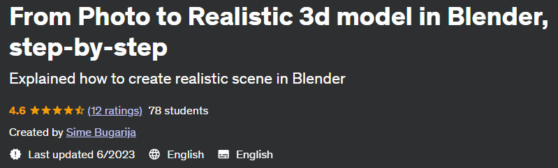 From Photo to Realistic 3d model in Blender, step-by-step