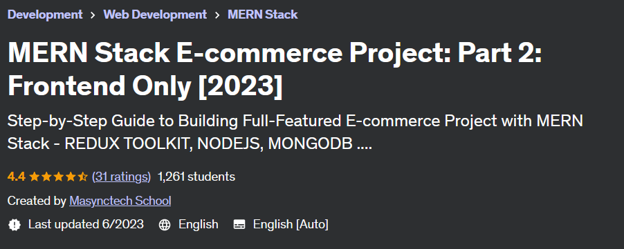MERN Stack E-commerce Project: Part 2