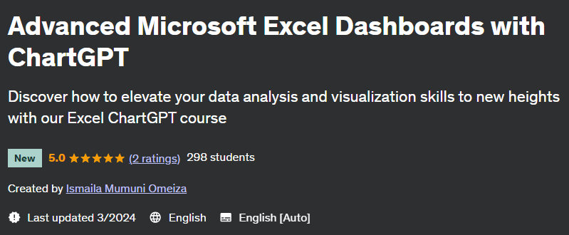 Advanced Microsoft Excel Dashboards with ChartGPT