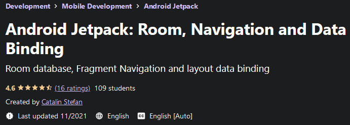 Android Jetpack: Room, Navigation and Data Binding