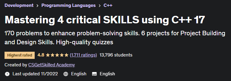 Mastering 4 critical skills using C++ 17