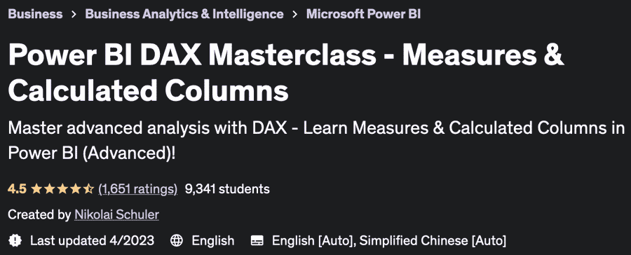 Power BI DAX Masterclass - Measures & Calculated Columns