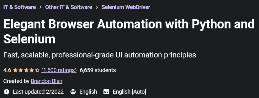 Elegant Browser Automation with Python and Selenium