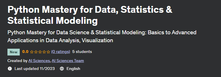 Python Mastery for Data Statistics & Statistical Modeling